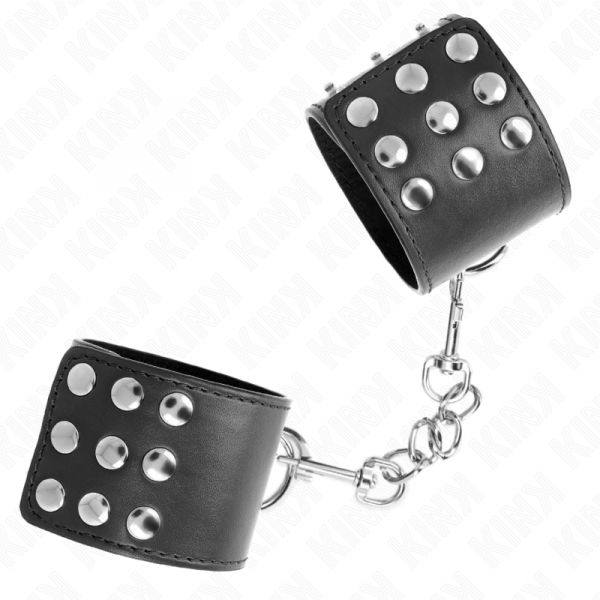img_189195_b5679ec1e1bd2c2c0b595dcd8ef10b14_1.png KINK - MUÑEQUERAS CON CIERRE A PRESIÓN AJUSTABLE NEGRO 19-24 CM X 5.5 CM