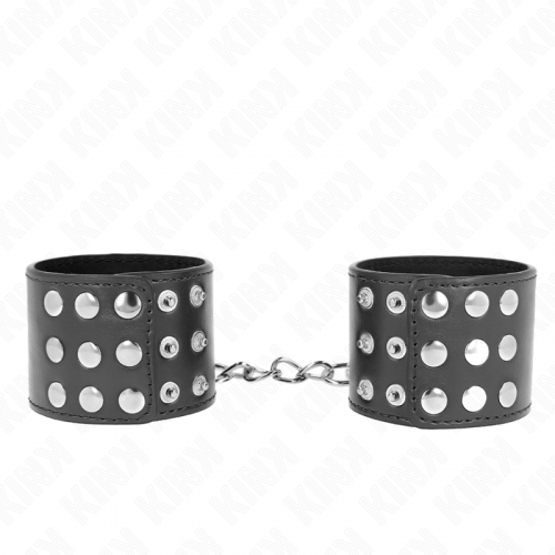 img_189196_315e11846b1f56a110af5a7bacd9adbc_1.png KINK - MUÑEQUERAS CON CIERRE A PRESIÓN AJUSTABLE NEGRO 19-24 CM X 5.5 CM