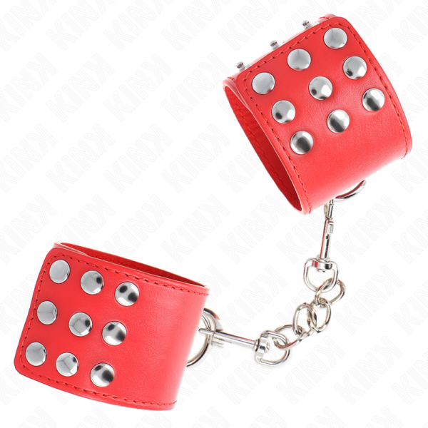 img_189200_604c31659690ec10b77aa7b6cc11066a_1.png KINK - MUÑEQUERAS CON CIERRE A PRESIÓN AJUSTABLE ROJO 19-24 CM X 5.5 CM