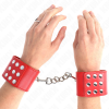 img_189202_93a96060fb475bdfc3f3312f32a4d7b5_1.png KINK - MUÑEQUERAS CON CIERRE A PRESIÓN AJUSTABLE ROJO 19-24 CM X 5.5 CM