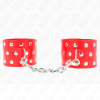 img_189203_3376c5e8d51a232863d59fd06bdb9439_1.png KINK - MUÑEQUERAS CON CIERRE A PRESIÓN LLENO DE TACHUELAS AJUSTABLE ROJO 19-24 CM X 5.5 CM