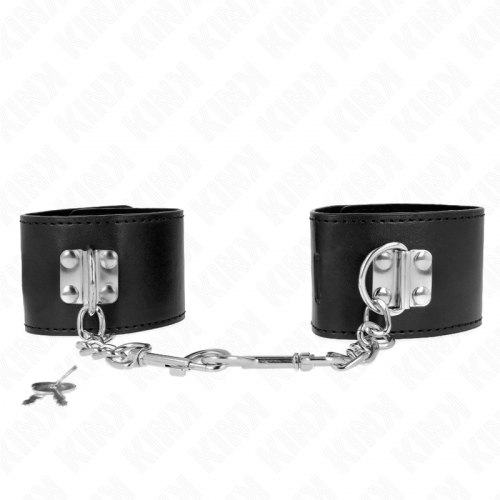 img_189207_4e59f88e4d13a4ba2439b6cb83190589_1.png KINK - MUÑEQUERAS CON CIERRE CANDADO NEGRO AJUSTABLE 16-23 CM X 5.5 CM