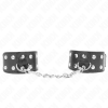 img_189215_19b5abe5d55be12dc18af524bd2dcf91_1.png KINK - MUÑEQUERAS CON DOBLE LÍNEA DE TACHUELAS AJUSTABLE NEGRO