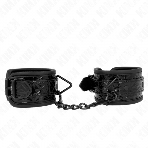 img_189229_b27549973ef892728b5882ff69c59689_1.png KINK - MUÑEQUERAS CON PATRÓN DE DIAMANTES NEGRO AJUSTABLE 17-26 CM X 5.5 CM