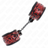 img_189233_af6c9b6cce2e163dd60b196216dfaa32_1.png KINK - MUÑEQUERAS CON PATRÓN DE DIAMANTES ROJO OSCURO AJUSTABLE 17-26 CM X 5.5 CM