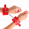img_189236_283de9083880ca111a78e4335c1b484c_1.png KINK - MUÑEQUERAS CON TACHUELAS ROJO AJUSTABLE 23-33 CM
