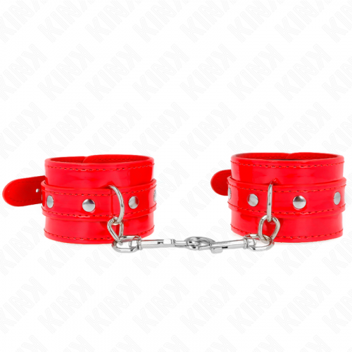 img_189238_46dd00792dbcc524e68f22d6f59b3eea_1.png KINK - MUÑEQUERAS CON TACHUELAS ROJO AJUSTABLE 23-33 CM