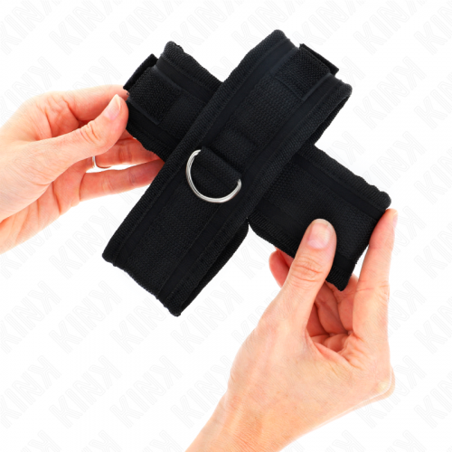 img_189244_74402170a1310544bd297f27aabfe4b6_1.png KINK - MUÑEQUERAS CRUZADA NEGRO 34 X 5.5 CM