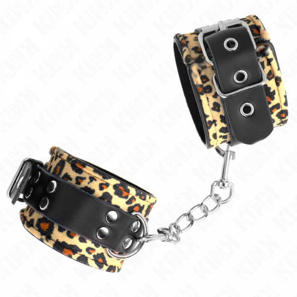 img_189248_fa462b8dfd5dfcbd5391b5e8580274f1_1.png KINK - MUÑEQUERAS DE CUERO ESTILO LEOPARDO AJUSTABLE 18-29 CM X 5.5 CM