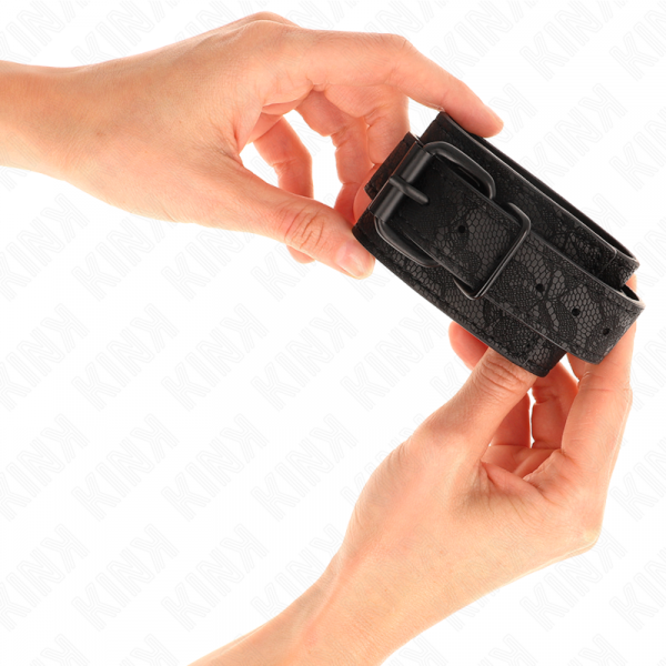 img_189253_20a5fb59bb33443bd4930928df634bb2_1.png KINK - MUÑEQUERAS DE ENCAJE AJUSTABLE NEGRO 19-26 CM