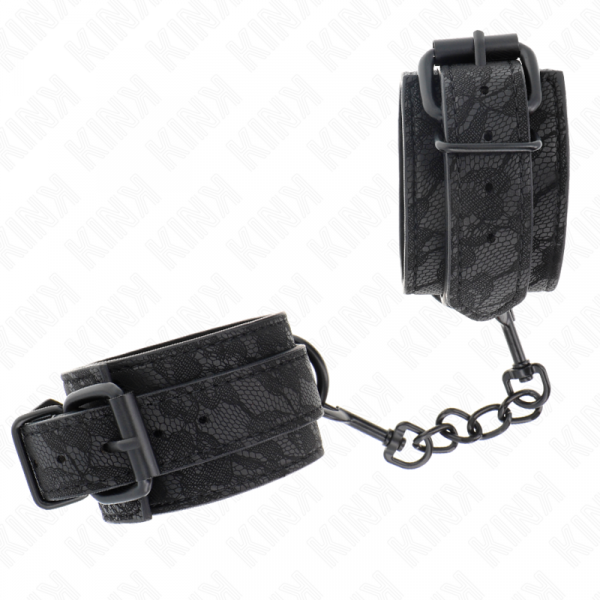 img_189254_7924d51b4a699cdbda3703e4db35d41b_1.png KINK - MUÑEQUERAS DE ENCAJE AJUSTABLE NEGRO 19-26 CM