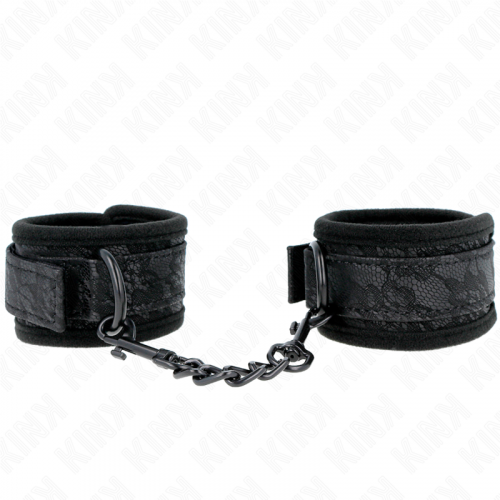 img_189257_04e6212937112921d2c7884b95051b65_1.png KINK - MUÑEQUERAS DE ENCAJE Y NEOPRENO AJUSTABLE NEGRO 20-29 CM X 5 CM
