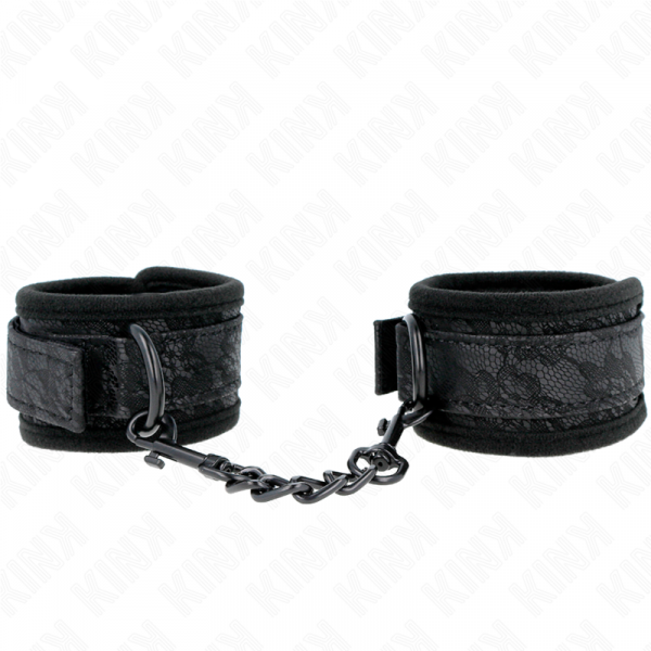 img_189257_04e6212937112921d2c7884b95051b65_1.png KINK - MUÑEQUERAS DE ENCAJE Y NEOPRENO AJUSTABLE NEGRO 20-29 CM X 5 CM