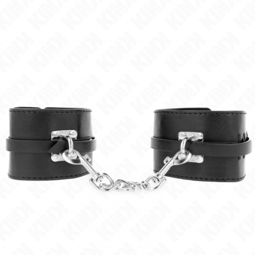 img_189259_306ae06636c3ffd5f25c60959e132d11_1.png KINK - MUÑEQUERAS DELUXE CON CIERRE DE CANDADO AJUSTABLE 14.5-21 CM X 6 CM