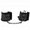 img_189279_0b776226cf6239ca3b34c407b721eb34_1.png KINK - MUÑEQUERAS DISEÑO ESCÁNDALO NEGRO DETALLE LAZO 24.5 CM X 6.5 CM