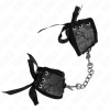 img_189280_f646a16d60273314c3e6f1d6772e9004_1.png KINK - MUÑEQUERAS DISEÑO ESCÁNDALO NEGRO DETALLE LAZO 24.5 CM X 6.5 CM