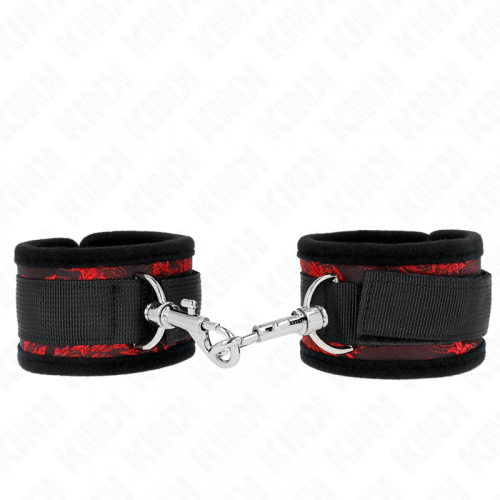 img_189283_e2156bb0383ee0b4389c221fa6ec8c81_1.png KINK - MUÑEQUERAS DISEÑO ESCÁNDALO ROJO-NEGRO