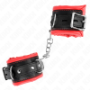 img_189292_fe014ddc0f230a191490f6414a3bb5d8_1.png KINK - MUÑEQUERAS ESTILO HEAVY FORRO ROJO AJUSTABLE 20-30 CM X 6 CM