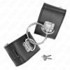 img_189303_bfb4989962fee8a195a39d04f2ce3d65_1.png KINK - MUÑEQUERAS FIJAS CON ANILLA Y CIERRE CANDADO NEGRO AJUSTABLE 16-23 CM X 5.5 CM