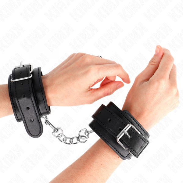 img_189326_a55f21fdfc89ded8137466ad6250739b_1.png KINK - MUÑEQUERAS FINAS NEGRO AJUSTABLE 21-33 CM