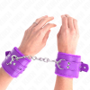 img_189361_c0727283bf7e9604810101d06c45cd46_1.png KINK - MUÑEQUERAS FORRADAS CON AGUJEROS CUADRADOS VIOLETA Y CORREA VIOLETA AJUSTABLE 17-29 CM X 6 CM