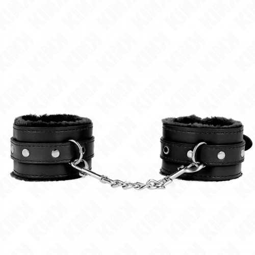 img_189367_5ce2ff75733b6dc105408dde3b1e7176_1.png KINK - MUÑEQUERAS FORRADAS PREMIUM NEGRO CON CORREA NEGRO AJUSTABLE 17-29 CM X 6 CM