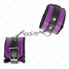img_189372_e63119bf1c7a70e6bb3036148edf25ea_1.png KINK - MUÑEQUERAS FORRADAS PREMIUM NEGRO CON CORREA VIOLETA / NEGRO AJUSTABLE 17-29 CM X 6 CM