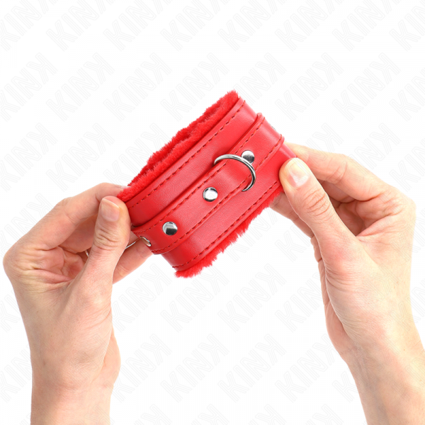img_189380_193fe8bde7f4e1ee3540de52fcc6aea3_1.png KINK - MUÑEQUERAS FORRADAS PREMIUM ROJO CON CORREA ROJO AJUSTABLE 17-29 CM X 6 CM