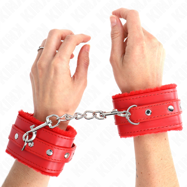 img_189381_e3c91cdca5466a579bf796897ce70fdb_1.png KINK - MUÑEQUERAS FORRADAS PREMIUM ROJO CON CORREA ROJO AJUSTABLE 17-29 CM X 6 CM