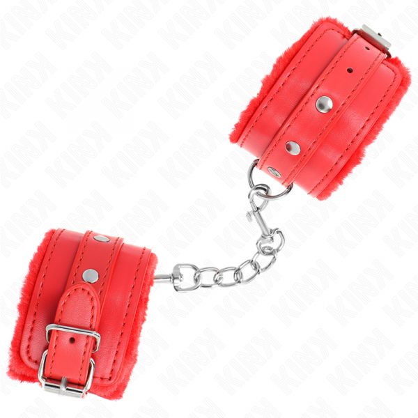 img_189382_0ddac78db74fafd92ed2b3516c118f00_1.png KINK - MUÑEQUERAS FORRADAS PREMIUM ROJO CON CORREA ROJO AJUSTABLE 17-29 CM X 6 CM