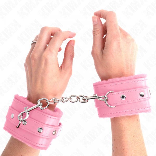 img_189386_bf94669afa42dd960eecf3bf48b0630c_1.png KINK - MUÑEQUERAS FORRADAS PREMIUM ROSA CON CORREA ROSA AJUSTABLE 17-29 CM X 6 CM