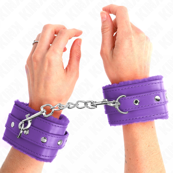 img_189390_6e6492dbff14a0fe5291764407eea2ef_1.png KINK - MUÑEQUERAS FORRADAS PREMIUM VIOLETA CON CORREA VIOLETA AJUSTABLE 17-29 CM X 6 CM