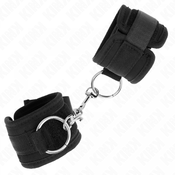 img_189424_9412bf087ef95f1f257c8cc766dd242e_1.png KINK - MUÑEQUERAS NEGRO AJUSTABLE 18-35 CM X 6 CM