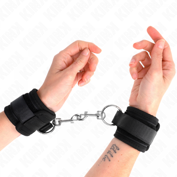 img_189425_dae636031a705ff1967d2c2640ddaa6c_1.png KINK - MUÑEQUERAS NEGRO AJUSTABLE 18-35 CM X 6 CM