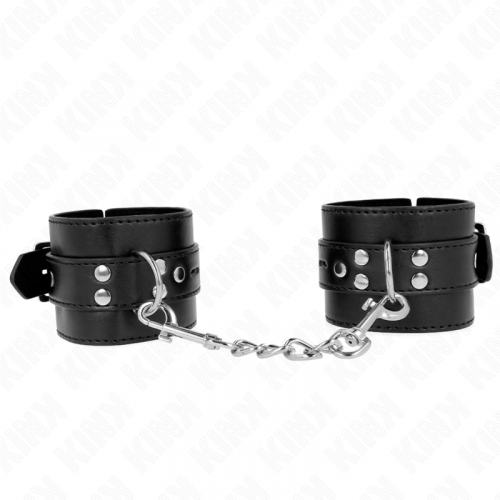 img_189427_ee130a7b057ffe9c0cae9cab1ee6d7fa_1.png KINK - MUÑEQUERAS NEGRO CON CORREA NEGRO AJUSTABLE 17-28 CM X 6 CM