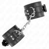 img_189428_756539986d1bc0187b9fde533b590f48_1.png KINK - MUÑEQUERAS NEGRO CON CORREA NEGRO AJUSTABLE 17-28 CM X 6 CM