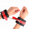 img_189433_fa88d462911fdcdf15ad7e0a5006b577_1.png KINK - MUÑEQUERAS NEGRO CON CORREA ROJO AJUSTABLE 17-28 CM X 6 CM