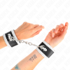 img_189441_efdd48c9d1ebd5d570d334f6225cd82b_1.png KINK - MUÑEQUERAS NEGRO CON ENCAJE DECORATIVO BLANCO AJUSTABLE 20-23 CM X 5.5 CM