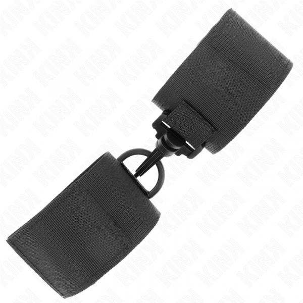 img_189456_1121b27f778b55da07521879844e9c64_1.png KINK - MUÑEQUERAS NYLON NEGRO