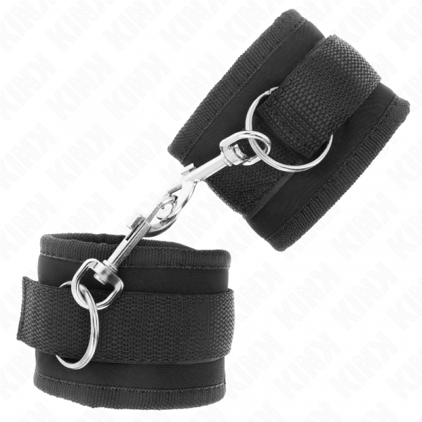 img_189466_30743a7701b3b40f9949a9e3b19cce7e_1.png KINK - MUÑEQUERAS NYLON NEGRO MODELO 2 AJUSTABLE 18-35 CM X 6 CM
