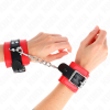 img_189508_fdfdc79d056f16ab1db89e4debfd8ca4_1.png KINK - MUÑEQUERAS ROJO CON CORREA NEGRO AJUSTABLE 17-28 CM X 6 CM