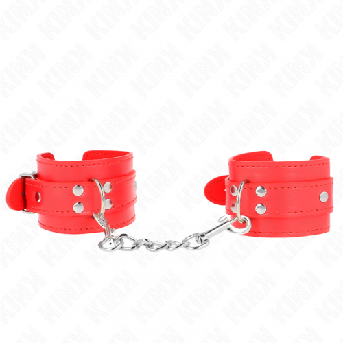 img_189517_5fad1e6b4a3dd29702fe54e9327893a4_1.png KINK - MUÑEQUERAS SENCILLAS ROJO AJUSTABLE 20-23 CM X 5.5 CM