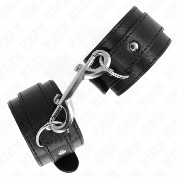 img_189522_e872f220a82a89da17210b543872fd2f_1.png KINK - MUÑEQUERAS SIMPLES CON FILA DE REMACHES NEGRO AJUSTABLE 17-28 CM X 5 CM