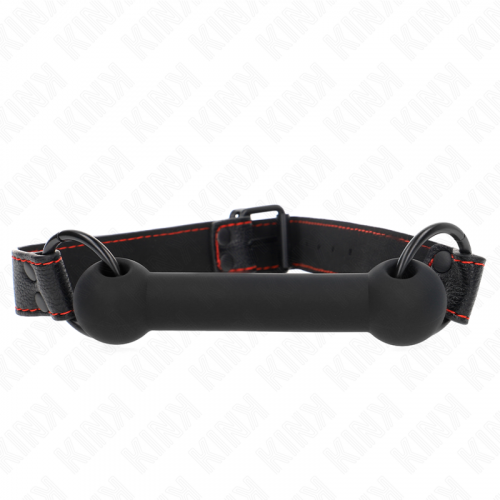 img_189550_d5d4e9e5c28203f9c41480ef60dab786_1.png KINK - MORDAZA FORMA DE HUESO CON CORREA POLIPIEL NEGRO AJUSTABLE 41-57 CM