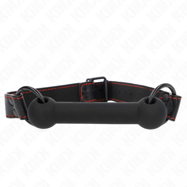 img_189550_d5d4e9e5c28203f9c41480ef60dab786_1.png KINK - MORDAZA FORMA DE HUESO CON CORREA POLIPIEL NEGRO AJUSTABLE 41-57 CM