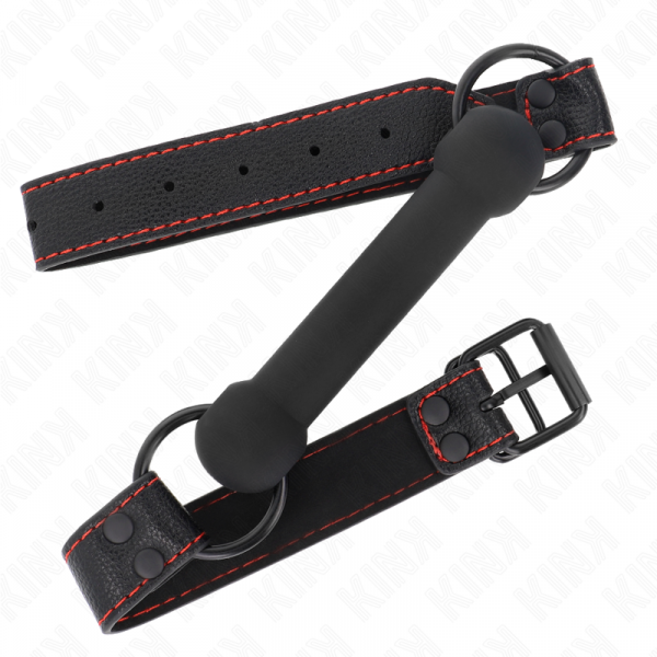 img_189551_0204bb154798dcf74446da4a5ba7afb8_1.png KINK - MORDAZA FORMA DE HUESO CON CORREA POLIPIEL NEGRO AJUSTABLE 41-57 CM
