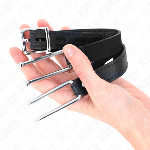 img_189557_25c352764e7a7b52fc820e5bb5e9e47b_1.png KINK - MORDAZA GANCHO DE METAL 11.5 CM CON CORREA DE POLIPIEL AJUSTABLE 39-58 CM X 2 CM