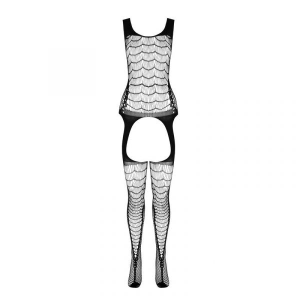 PASSION - BS 104 BODYSTOCKING ROJO TALLA ÚNICA