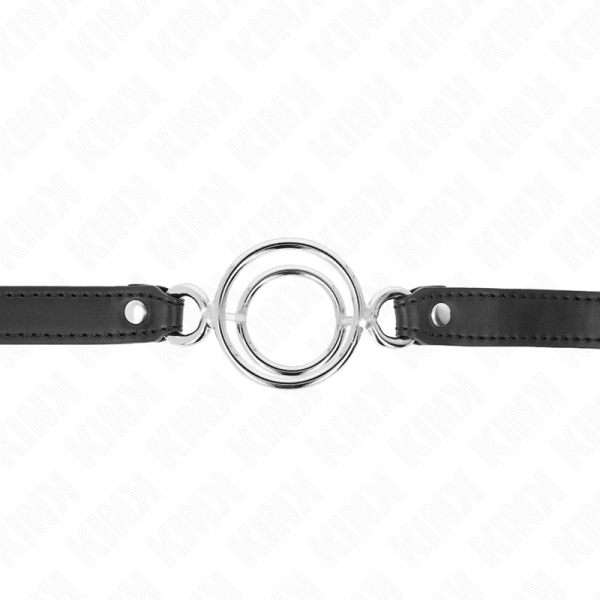 img_189590_a53f9b934ef2a700dc26128dfef527be_1.png KINK - MORDAZA CON MÚLTIPLES JUNTAS TÓRICAS 5 CM NEGRO 63 X 2.5 CM
