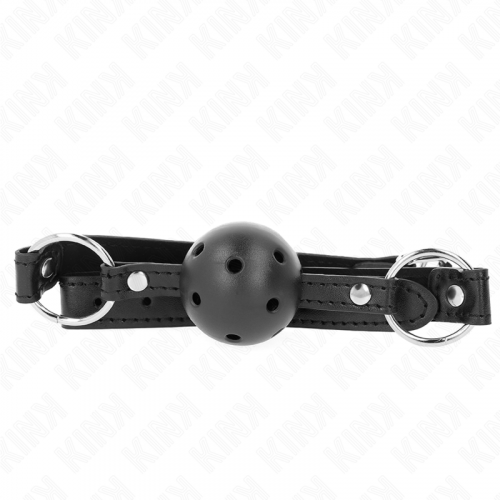 img_189614_17fc2af4748e4b7b263aa7dfbcc5ec69_1.png KINK - MORDAZA DE BOLA 4.5 CM NEGRA DURA HUECA MODELO 1 63.5 X 2 CM